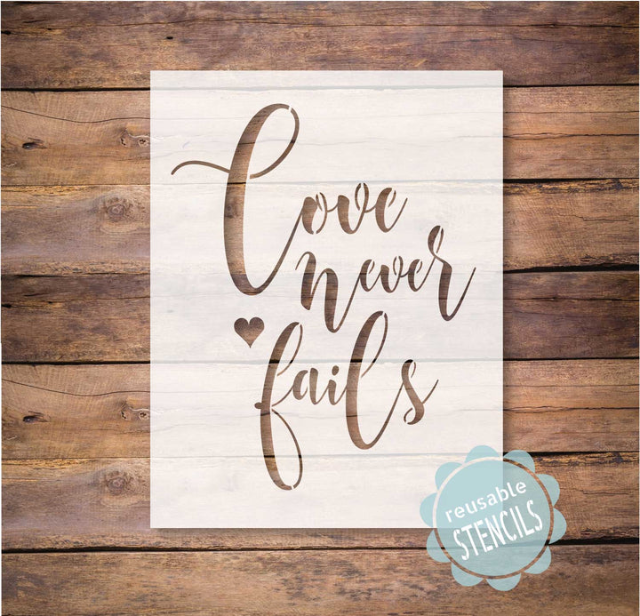 WallCutz  Love Never Fails Stencil