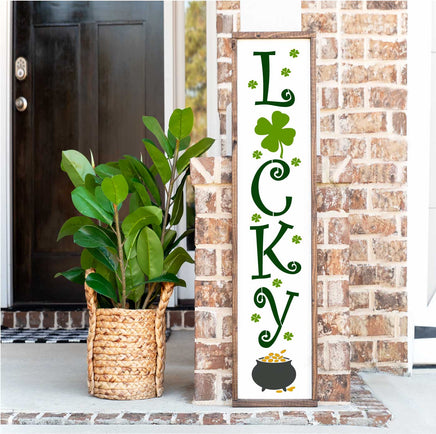 WallCutz Stencil LUCKY Clover / St. Patricks Day Porch Stencil