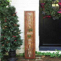 WallCutz Stencil Merry and Bright - christmas porch stencil