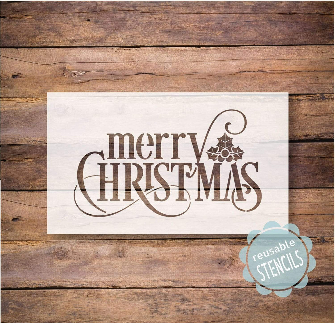 WallCutz  Merry Christmas Stencil