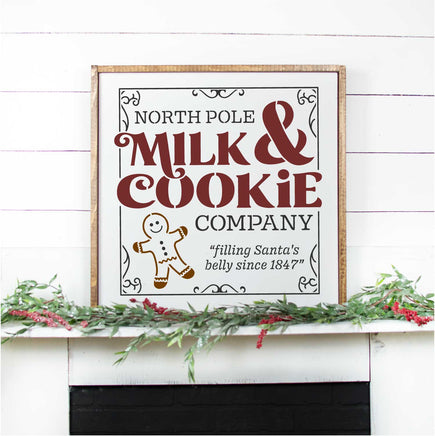 WallCutz Stencil Milk and Cookies Gingerbread Man - Christmas stencil