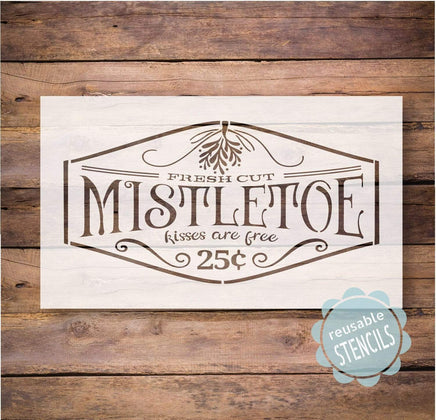 WallCutz Stencil Mistletoe - door mat stencil