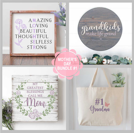 WallCutz Stencil Bundle #1 - small Mother's Day Bundle #1