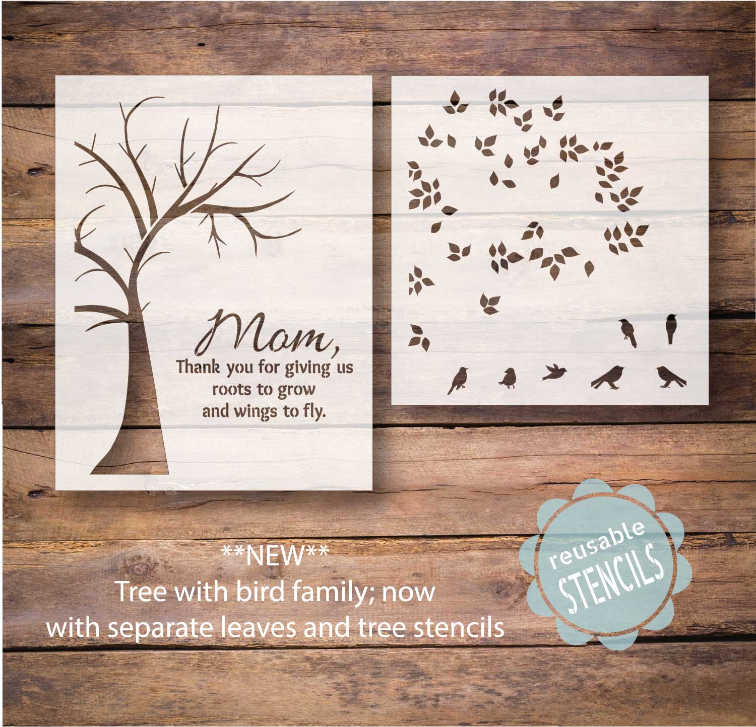 Mother's Day Family Tree Stencil