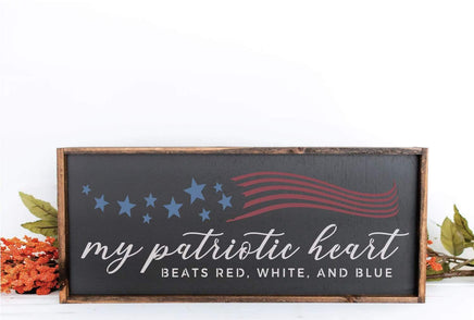 WallCutz Stencil My Patriotic Heart - Flag Stencil