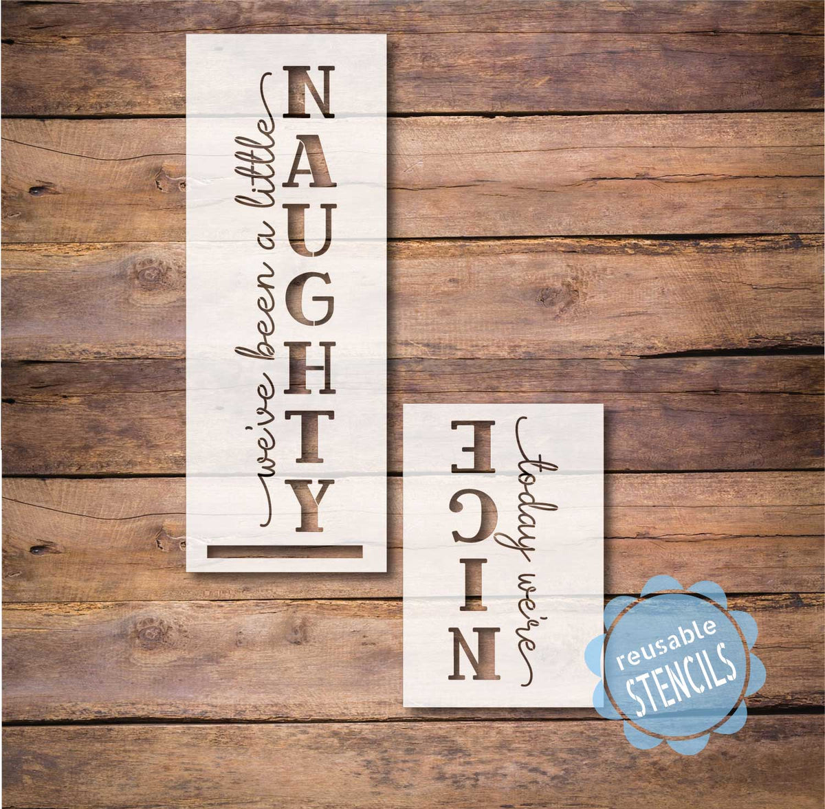 Naughty or Nice / Porch Stencil| WallCutz Crafts