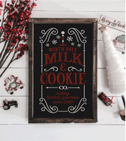 WallCutz Stencil North Pole Milk and Cookies - Christmas Stencil