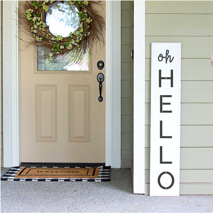 WallCutz Stencil Oh Hello Porch Stencil