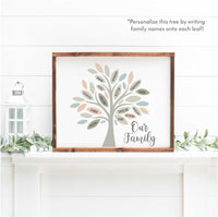 WallCutz Stencil Our Family Tree / big leaf tree stencil
