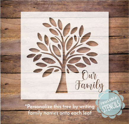 Family Tree Stencil