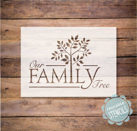 WallCutz Stencil Our Family Tree / Stencil