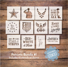 WallCutz Stencil Patriotic Bundle #1 / Stencil Pack