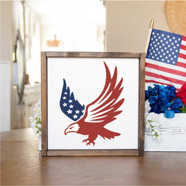 WallCutz Stencil Patriotic Eagle / American Flag Eagle Stencil