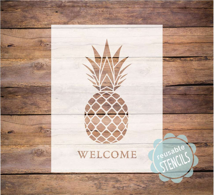 WallCutz  Pineapple Welcome stencil Stencil