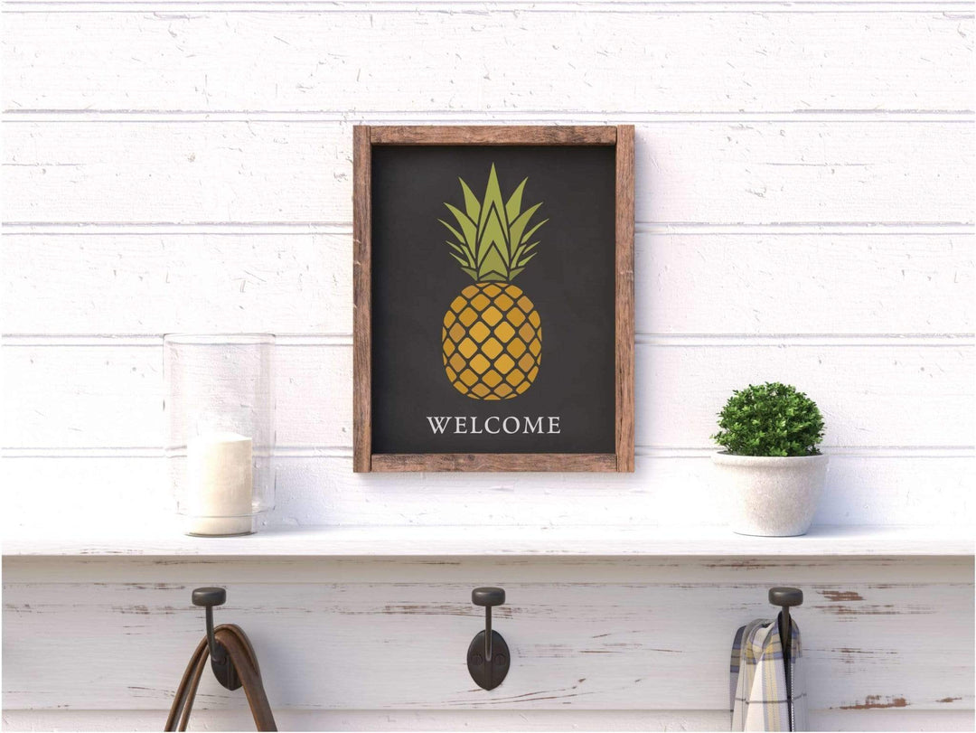 WallCutz  Pineapple Welcome stencil Stencil