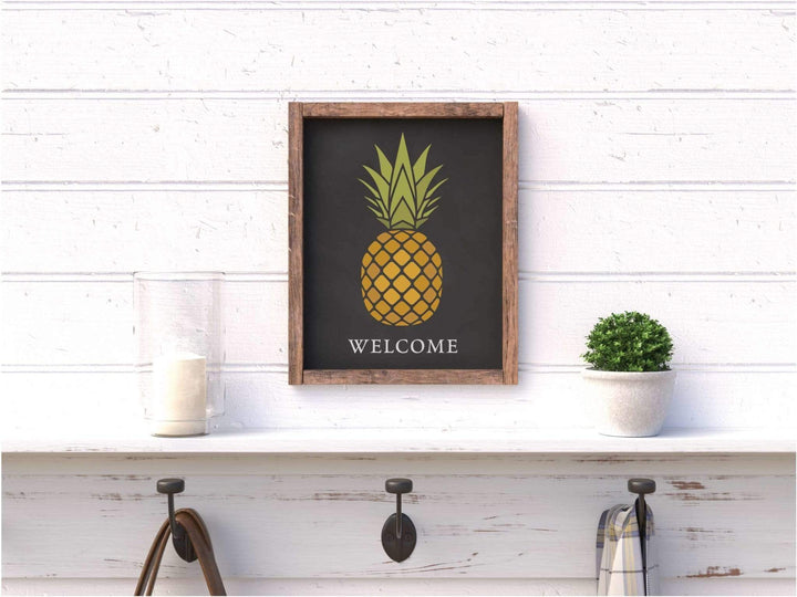 WallCutz  Pineapple Welcome stencil Stencil