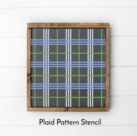 WallCutz Stencil Plaid Pattern Stencil