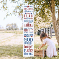 WallCutz Stencil Pledge of Allegiance porch stencil