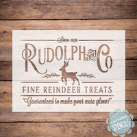 WallCutz Stencil Rudolph and Co Reindeer Treats stencil