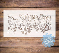 WallCutz Stencil Horses running - stencil