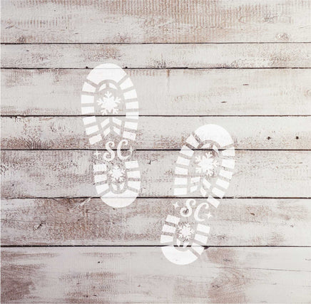 WallCutz Stencil Santa Boot Stencil / Elf Shoe print / Reindeer paw print