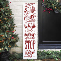 WallCutz Stencil Santa Claus Please Stop / Christmas Porch Leaner stencil