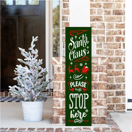 WallCutz Stencil Santa Claus Please Stop / Christmas Porch Leaner stencil