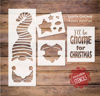 WallCutz Stencil Santa Gnome - Christmas porch stencil