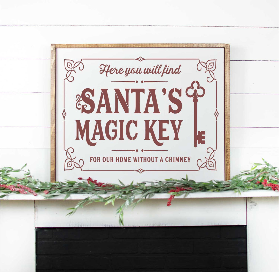 WallCutz  Santa's Magic Key / Christmas Stencil Stencil