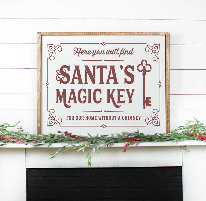 WallCutz  Santa's Magic Key / Christmas Stencil Stencil