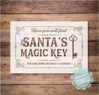 WallCutz Stencil Santa's Magic Key / Christmas Stencil