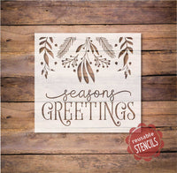 WallCutz Stencil Seasons Greetings / Hanging Branches Stencil