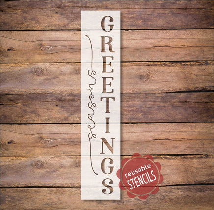 WallCutz Stencil Seasons Greetings / Holiday Porch Stencil