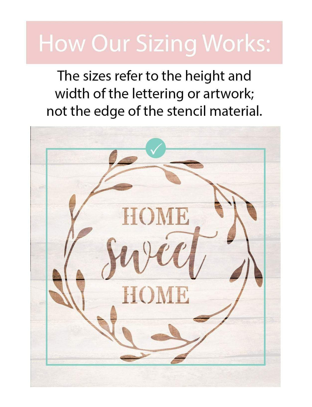 WallCutz  sizing chart for stencils