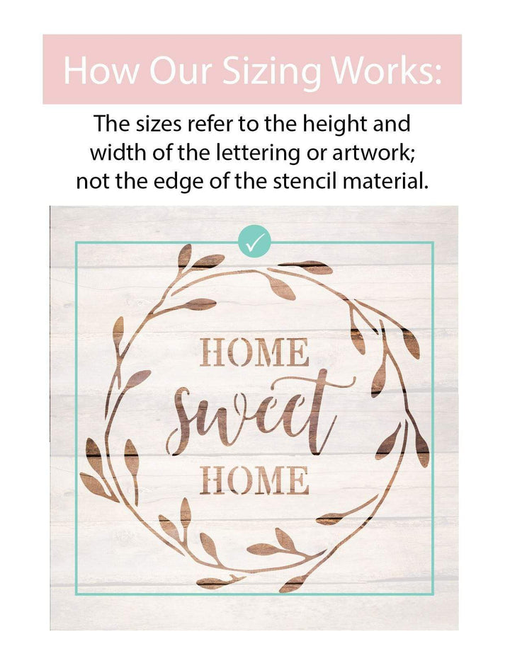 WallCutz  sizing chart for stencils