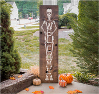 WallCutz Stencil Skeleton with Spiders - Porch Stencil