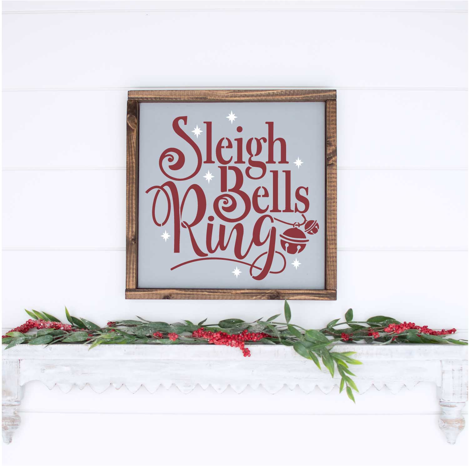 wallcutz stencil sleigh bells ring stencil