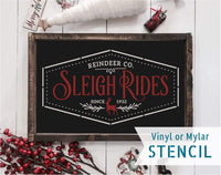 WallCutz Stencil Sleigh Rides Stencil