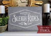 WallCutz Stencil Sleigh Rides Stencil