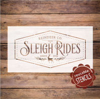 WallCutz Stencil Sleigh Rides Stencil