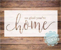 WallCutz Stencil So Glad Home Stencil