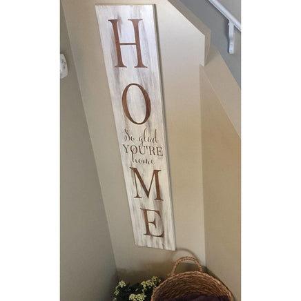 WallCutz Stencil So Glad You're Home - porch stencil