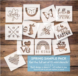 WallCutz Stencil SPRING bundle Spring Sample Pack - 12 pc stencil bundle