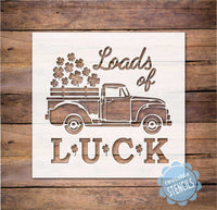 WallCutz Stencil St. Patricks Day Truck stencil - Loads of Luck