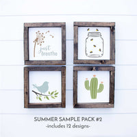 WallCutz Stencil SUMMER bundle#2 Summer Sample Pack #2 / 12 pc stencil bundle