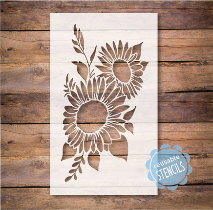 WallCutz Stencil Sunflower Bouquet / Reusable Stencil