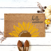 WallCutz Stencil Sunflower Sunshine - door mat stencil