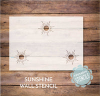 WallCutz Stencil Sunshine Wall Pattern Stencil