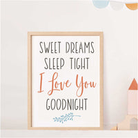 WallCutz Stencil Sweet Dreams Goodnight / Nursery Stencil wallcutz