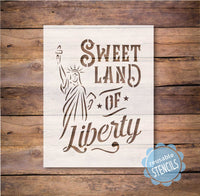 WallCutz Stencil Sweet Land of Liberty / Patriotic Stencil